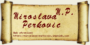 Miroslava Perković vizit kartica